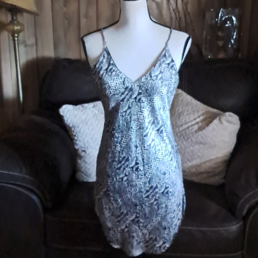 Magic Silk Black and Gray Mini Dress